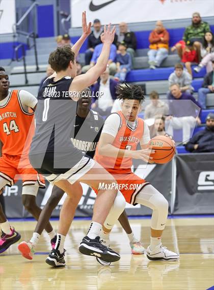 Thumbnail 1 in Orangeville Prep (Canada) vs. Wasatch Academy (5 for the Fight National Hoopfest) photogallery.