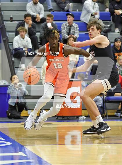 Thumbnail 3 in Orangeville Prep (Canada) vs. Wasatch Academy (5 for the Fight National Hoopfest) photogallery.