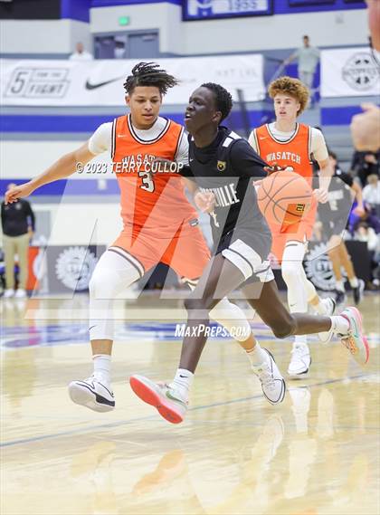 Thumbnail 3 in Orangeville Prep (Canada) vs. Wasatch Academy (5 for the Fight National Hoopfest) photogallery.