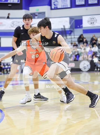 Thumbnail 1 in Orangeville Prep (Canada) vs. Wasatch Academy (5 for the Fight National Hoopfest) photogallery.