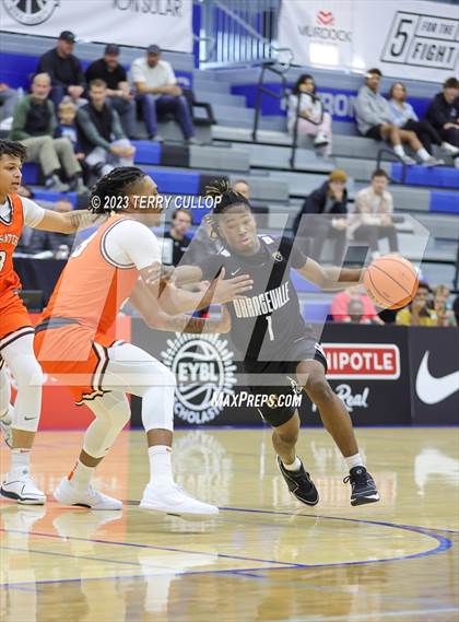 Thumbnail 1 in Orangeville Prep (Canada) vs. Wasatch Academy (5 for the Fight National Hoopfest) photogallery.