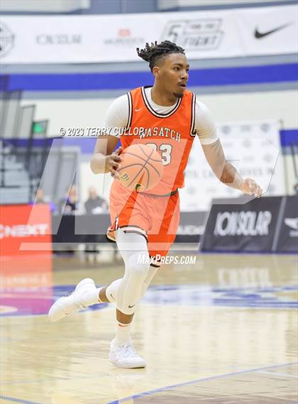 Thumbnail 1 in Orangeville Prep (Canada) vs. Wasatch Academy (5 for the Fight National Hoopfest) photogallery.
