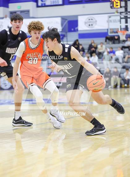 Thumbnail 2 in Orangeville Prep (Canada) vs. Wasatch Academy (5 for the Fight National Hoopfest) photogallery.