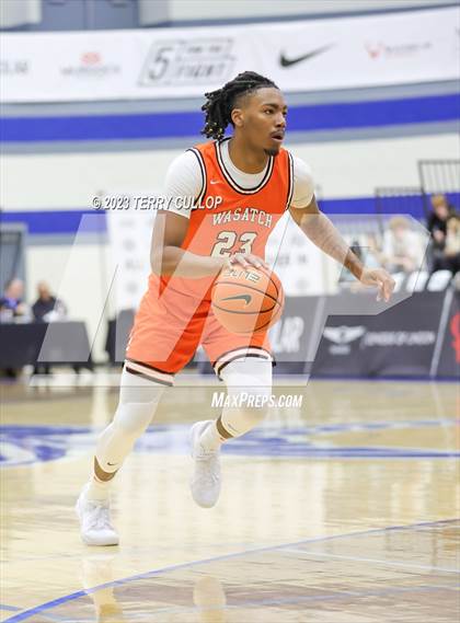 Thumbnail 2 in Orangeville Prep (Canada) vs. Wasatch Academy (5 for the Fight National Hoopfest) photogallery.
