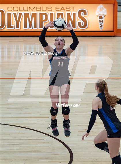 Thumbnail 1 in Roncalli vs. Jennings County (IHSAA 3A Semi-state semifinal) photogallery.