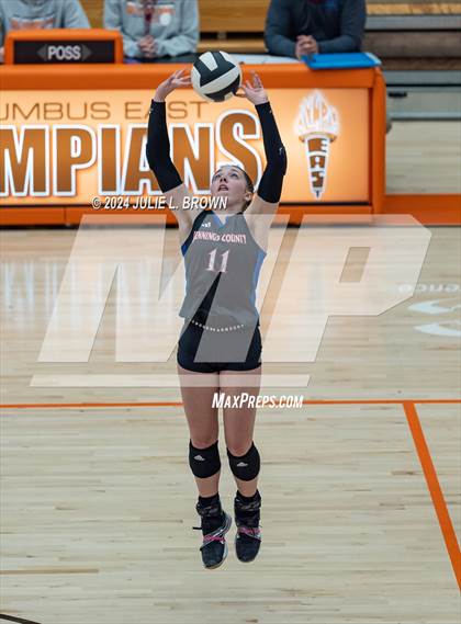 Thumbnail 1 in Roncalli vs. Jennings County (IHSAA 3A Semi-state semifinal) photogallery.