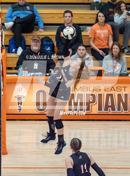Thumbnail 3 in Roncalli vs. Jennings County (IHSAA 3A Semi-state semifinal) photogallery.