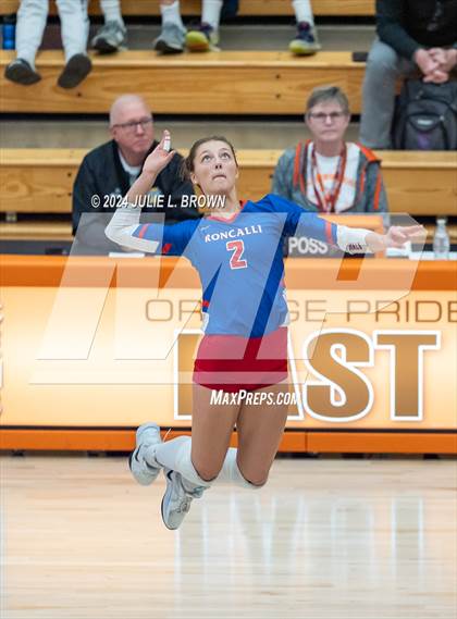Thumbnail 2 in Roncalli vs. Jennings County (IHSAA 3A Semi-state semifinal) photogallery.
