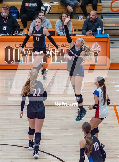 Thumbnail 1 in Roncalli vs. Jennings County (IHSAA 3A Semi-state semifinal) photogallery.