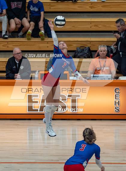 Thumbnail 3 in Roncalli vs. Jennings County (IHSAA 3A Semi-state semifinal) photogallery.