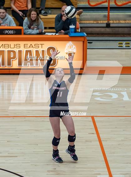 Thumbnail 3 in Roncalli vs. Jennings County (IHSAA 3A Semi-state semifinal) photogallery.