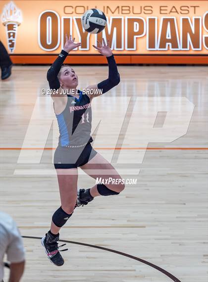 Thumbnail 3 in Roncalli vs. Jennings County (IHSAA 3A Semi-state semifinal) photogallery.