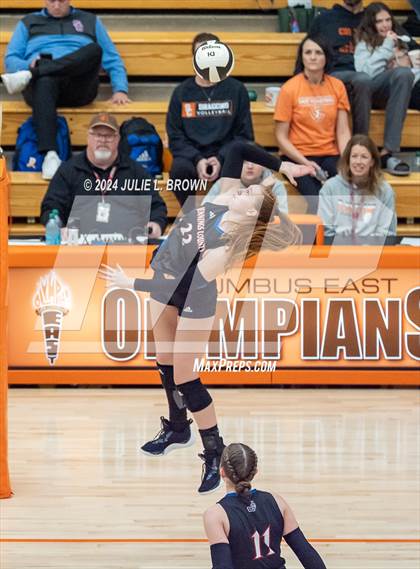 Thumbnail 3 in Roncalli vs. Jennings County (IHSAA 3A Semi-state semifinal) photogallery.