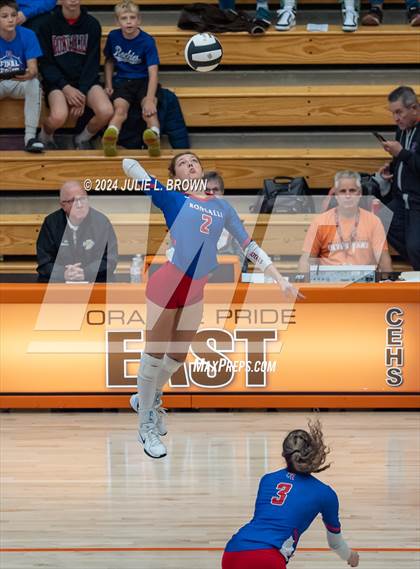 Thumbnail 3 in Roncalli vs. Jennings County (IHSAA 3A Semi-state semifinal) photogallery.