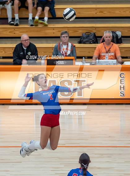 Thumbnail 1 in Roncalli vs. Jennings County (IHSAA 3A Semi-state semifinal) photogallery.