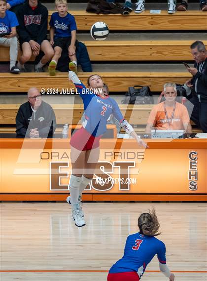 Thumbnail 1 in Roncalli vs. Jennings County (IHSAA 3A Semi-state semifinal) photogallery.