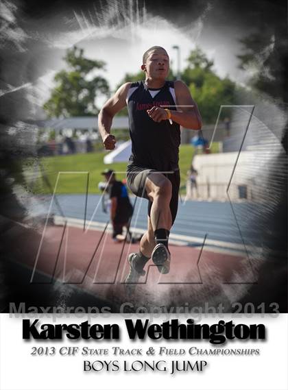 Thumbnail 1 in CIF State Track & Field Championships (Long Jump) photogallery.