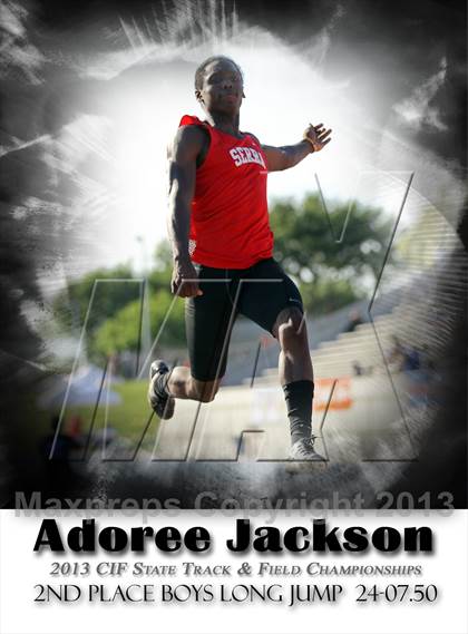 Thumbnail 1 in CIF State Track & Field Championships (Long Jump) photogallery.