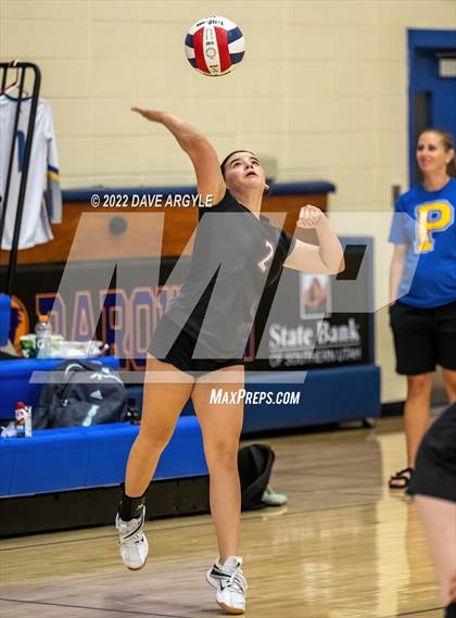 Thumbnail 3 in Canyon View vs Valley (PHS JV Volleyball Tournament) photogallery.