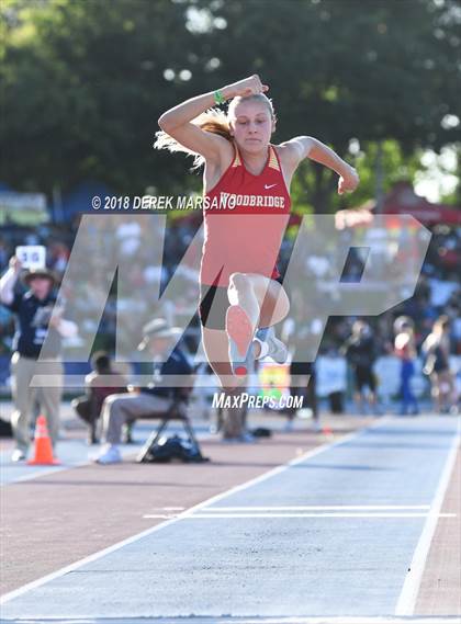 Thumbnail 1 in CIF State Track and Field Championships (Girls Triple Jump Qualifying) photogallery.