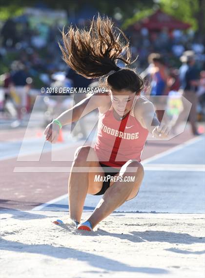 Thumbnail 1 in CIF State Track and Field Championships (Girls Triple Jump Qualifying) photogallery.