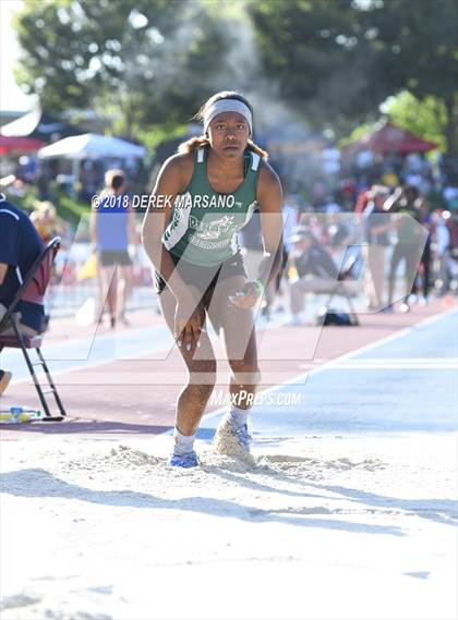 Thumbnail 2 in CIF State Track and Field Championships (Girls Triple Jump Qualifying) photogallery.