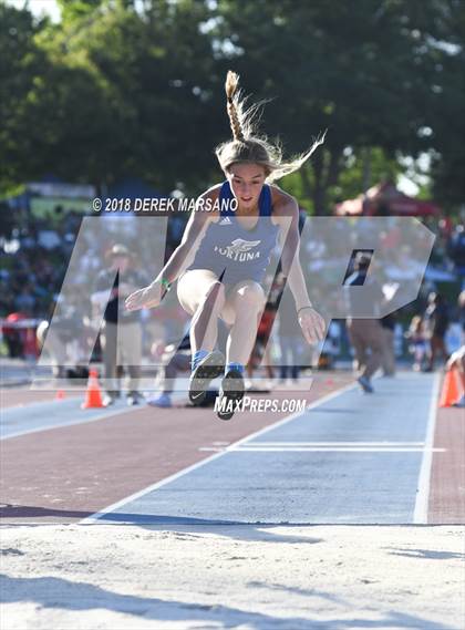 Thumbnail 3 in CIF State Track and Field Championships (Girls Triple Jump Qualifying) photogallery.
