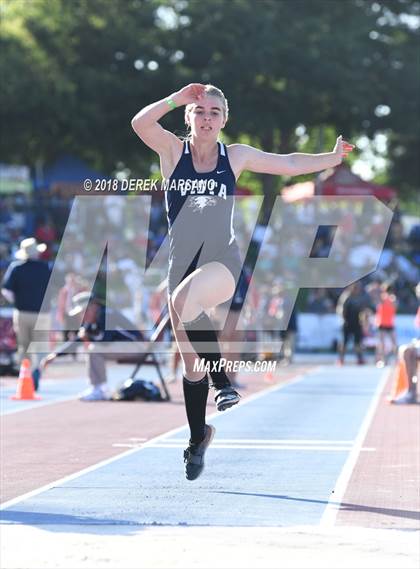 Thumbnail 3 in CIF State Track and Field Championships (Girls Triple Jump Qualifying) photogallery.