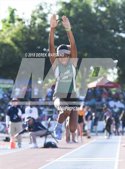 Thumbnail 1 in CIF State Track and Field Championships (Girls Triple Jump Qualifying) photogallery.