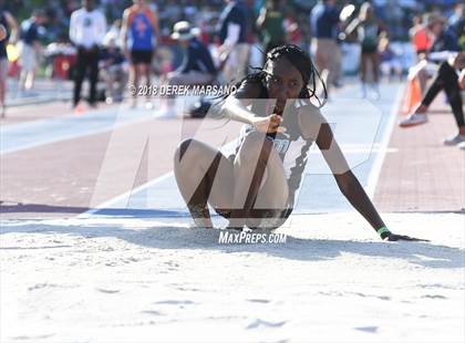 Thumbnail 1 in CIF State Track and Field Championships (Girls Triple Jump Qualifying) photogallery.