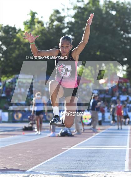 Thumbnail 1 in CIF State Track and Field Championships (Girls Triple Jump Qualifying) photogallery.