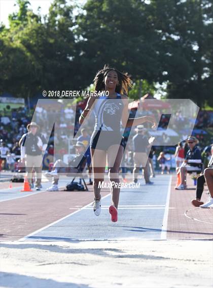 Thumbnail 2 in CIF State Track and Field Championships (Girls Triple Jump Qualifying) photogallery.
