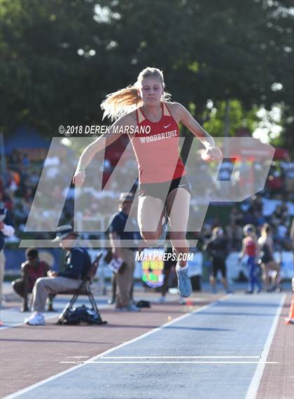 Thumbnail 2 in CIF State Track and Field Championships (Girls Triple Jump Qualifying) photogallery.