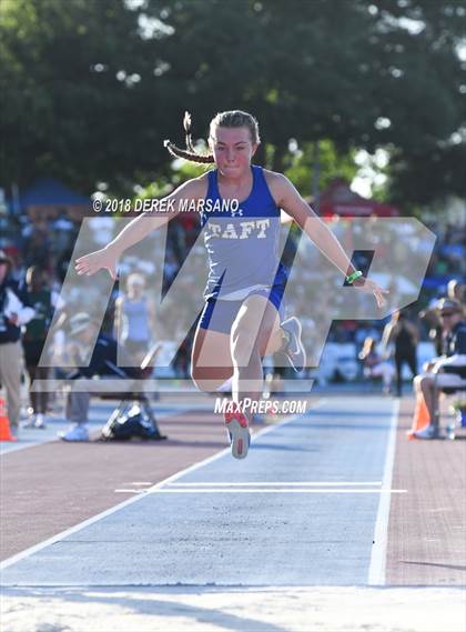 Thumbnail 1 in CIF State Track and Field Championships (Girls Triple Jump Qualifying) photogallery.