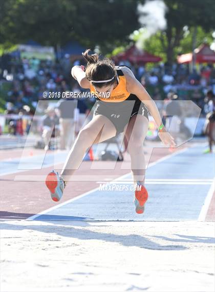 Thumbnail 2 in CIF State Track and Field Championships (Girls Triple Jump Qualifying) photogallery.