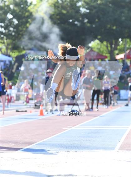 Thumbnail 1 in CIF State Track and Field Championships (Girls Triple Jump Qualifying) photogallery.