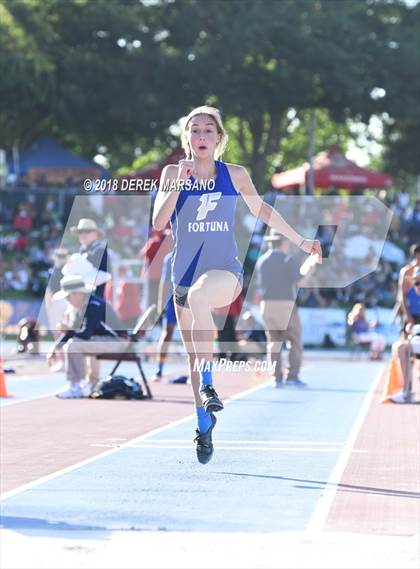 Thumbnail 2 in CIF State Track and Field Championships (Girls Triple Jump Qualifying) photogallery.