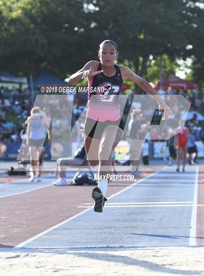 Thumbnail 2 in CIF State Track and Field Championships (Girls Triple Jump Qualifying) photogallery.