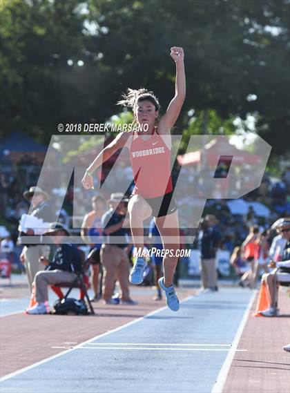 Thumbnail 1 in CIF State Track and Field Championships (Girls Triple Jump Qualifying) photogallery.
