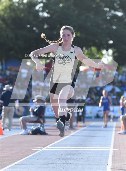 Thumbnail 2 in CIF State Track and Field Championships (Girls Triple Jump Qualifying) photogallery.