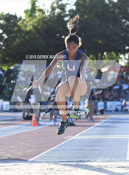 Thumbnail 3 in CIF State Track and Field Championships (Girls Triple Jump Qualifying) photogallery.