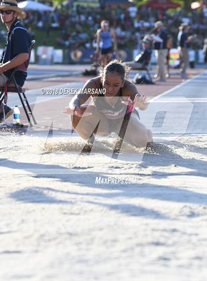 Thumbnail 2 in CIF State Track and Field Championships (Girls Triple Jump Qualifying) photogallery.