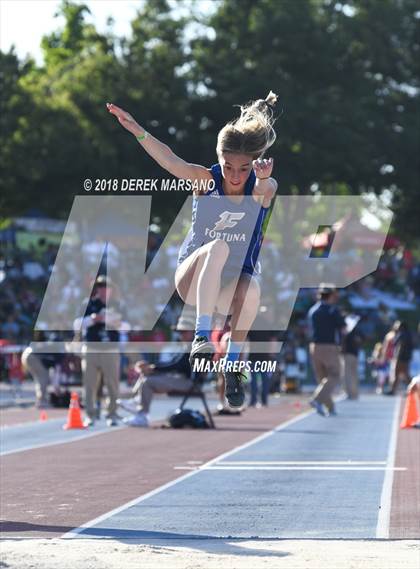 Thumbnail 2 in CIF State Track and Field Championships (Girls Triple Jump Qualifying) photogallery.