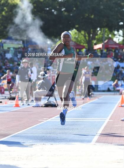 Thumbnail 1 in CIF State Track and Field Championships (Girls Triple Jump Qualifying) photogallery.