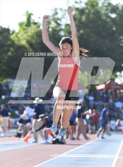 Thumbnail 1 in CIF State Track and Field Championships (Girls Triple Jump Qualifying) photogallery.