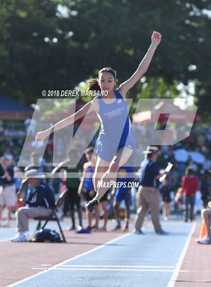 Thumbnail 2 in CIF State Track and Field Championships (Girls Triple Jump Qualifying) photogallery.