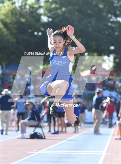 Thumbnail 2 in CIF State Track and Field Championships (Girls Triple Jump Qualifying) photogallery.