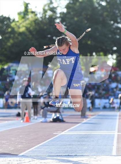 Thumbnail 1 in CIF State Track and Field Championships (Girls Triple Jump Qualifying) photogallery.