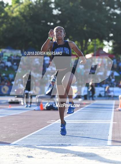 Thumbnail 1 in CIF State Track and Field Championships (Girls Triple Jump Qualifying) photogallery.