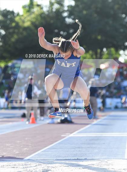 Thumbnail 2 in CIF State Track and Field Championships (Girls Triple Jump Qualifying) photogallery.